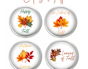 Fall Snap, Autumn Leaves Snap, Compatible with Ginger Snaps, 18mm Snap Button, Fits Women's Snap Jewelry, Gift for Women, Interchangeable