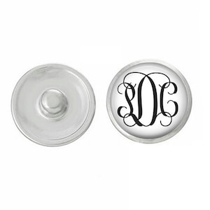 Monogram Snap, Custom Snap, Initial Snap, Compatible with Ginger Snaps, 18mm Snap Button, Fits Women's Snap Jewelry, Gift for Women