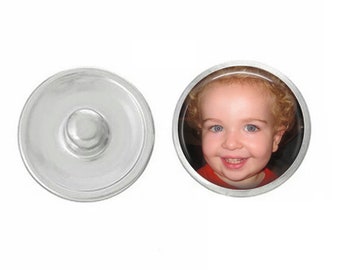 Photo Glass Snap, Custom Snap, Personalized Snap,  Compatible with Ginger Snaps, 18mm Snap Button, Fits Women's Snap Jewelry, Gift for Women