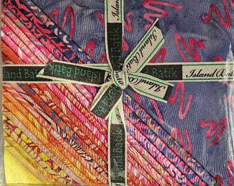10in Cotton Batik - Sunset; Quiet Charm; Fossil Finesse
