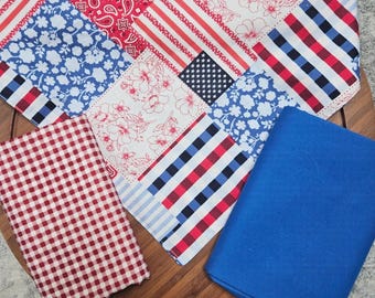 Patriotic Scrunchie Dog Bandana, Over the Collar USA Pet Accessory