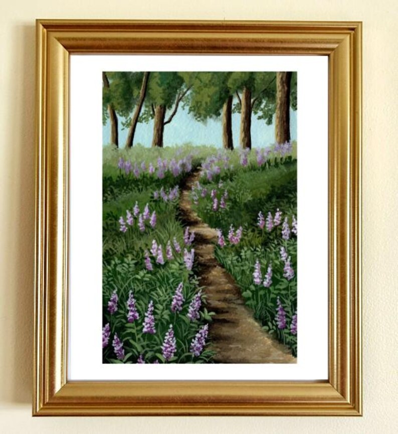 Gouache Pathways Art Print |