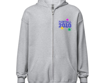 Sweat à capuche Paintball 2010 ("Tout est en descente à partir d'ici")
