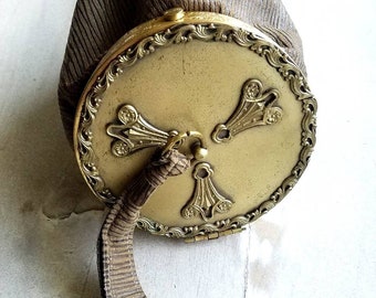 Bolsa retícula Sybil Edwardian de couro, art nouveau, bolsa de dança