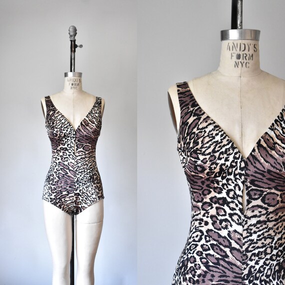 Fiona one piece swimsuit, leopard bathing suit, le