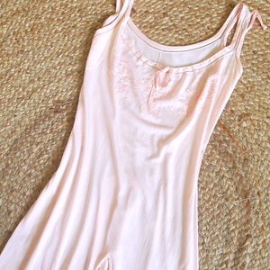 Shelby edwardian silk one piece romper, vintage lingerie, pink bloomers, step in, 1920s image 7