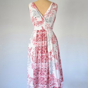 Ananda floral gauze maxi dress, sleeveless tank dress, 90s vintage wrap dress, plus size vintage, summer dress, erstwhile style image 4