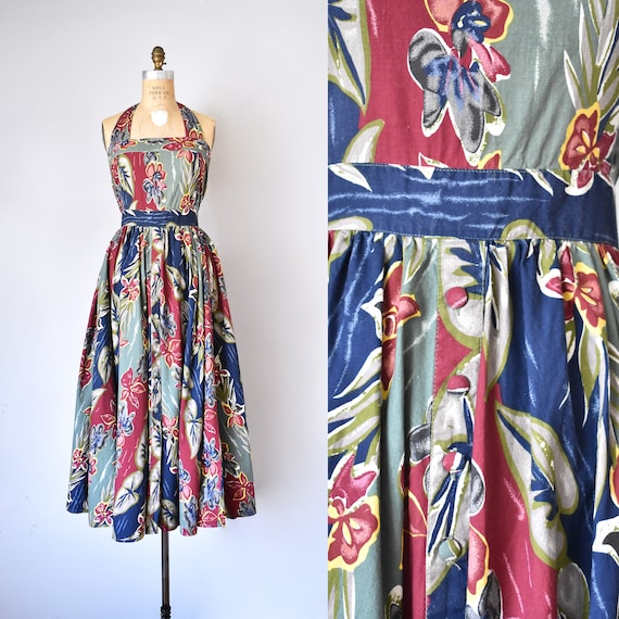 Clelie halter summer dress, plus size dress, 80s f