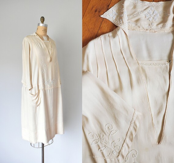 Emma silk flapper dress, downton abbey 1920s dress