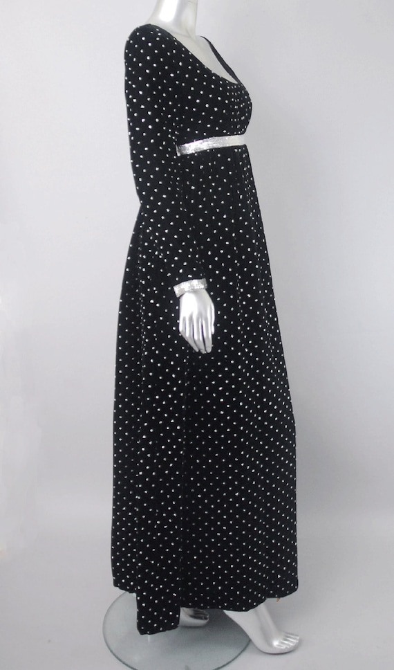 Ceil Chapman velvet evening gown, royalcore 1960… - image 4