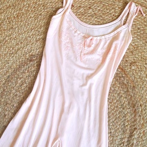 Shelby edwardian silk one piece romper, vintage lingerie, pink bloomers, step in, 1920s image 1