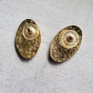 Myrna cloisonne vintage earrings, floral post earrings image 3