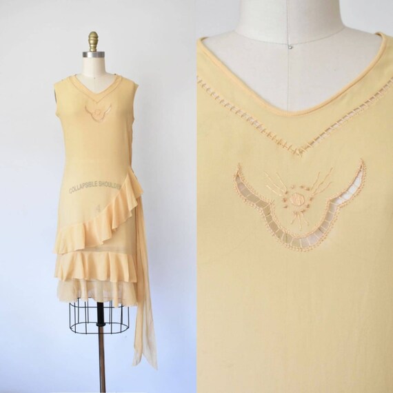 yellow flapper dress