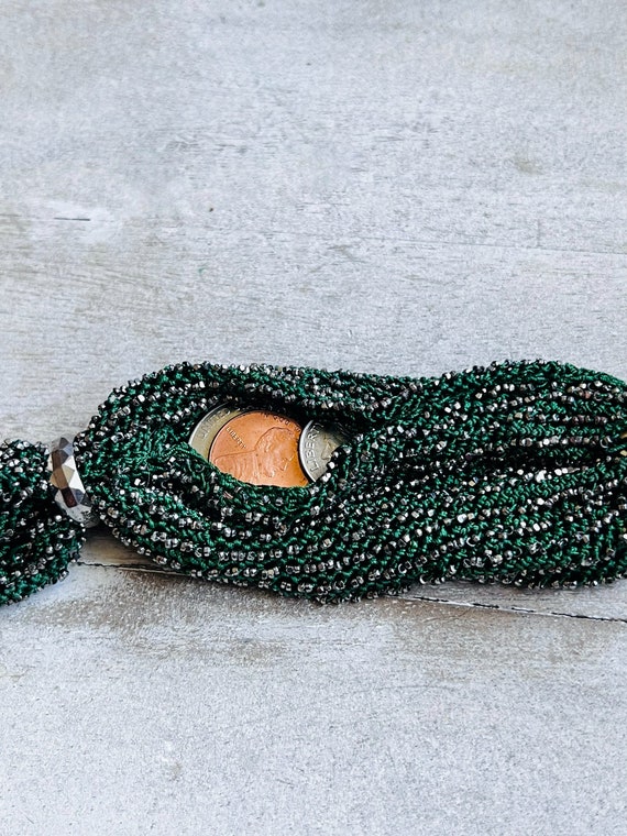 Victorian crochet steel mini miser purse, 1920s c… - image 6