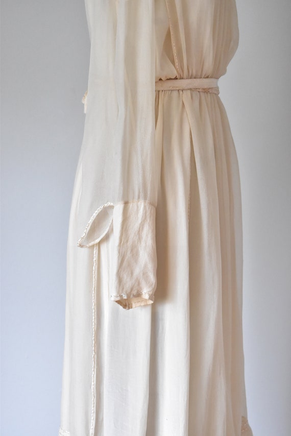 Belle silk & velvet edwardian dress, antique silk… - image 7