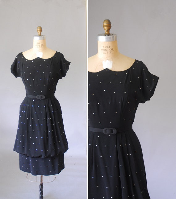 Julia rhinestones 1950s dress, pinup rockabilly d… - image 2