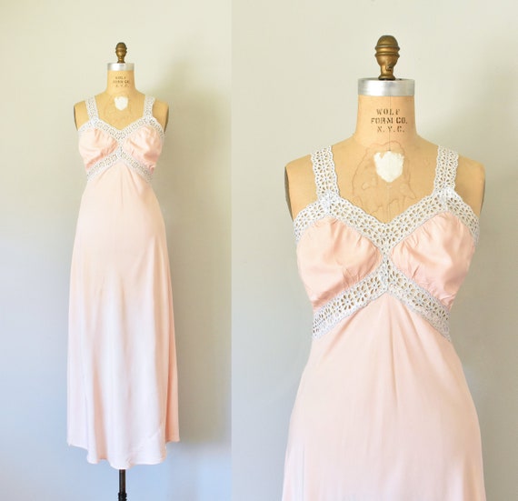 Vivienne 1930s rayon nightgown, bridal lingerie, a