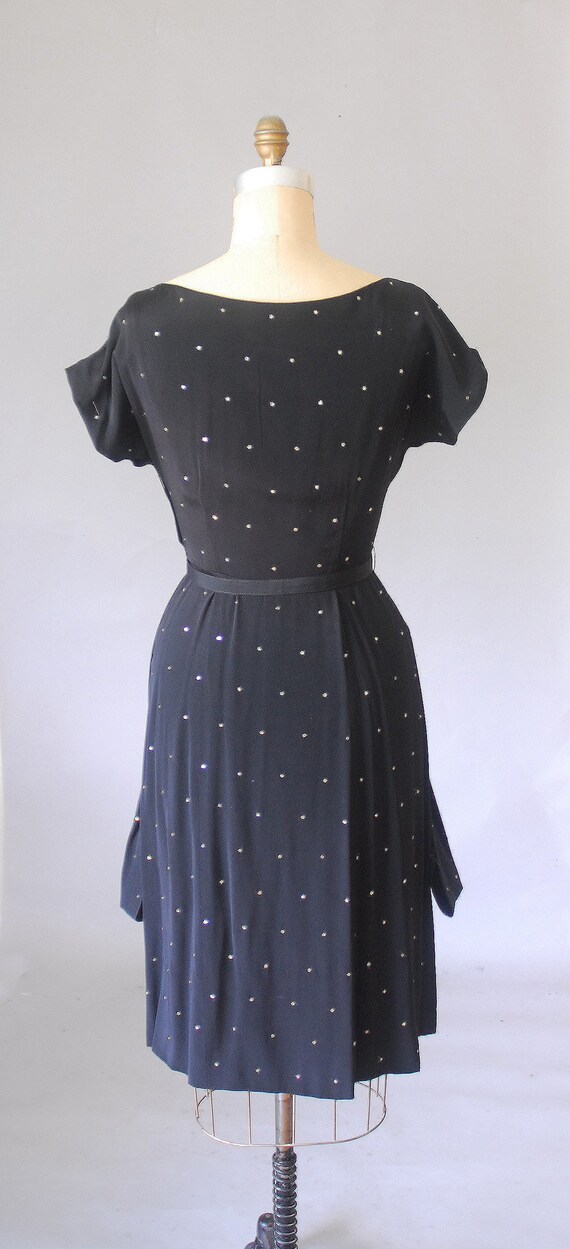 Julia rhinestones 1950s dress, pinup rockabilly d… - image 8