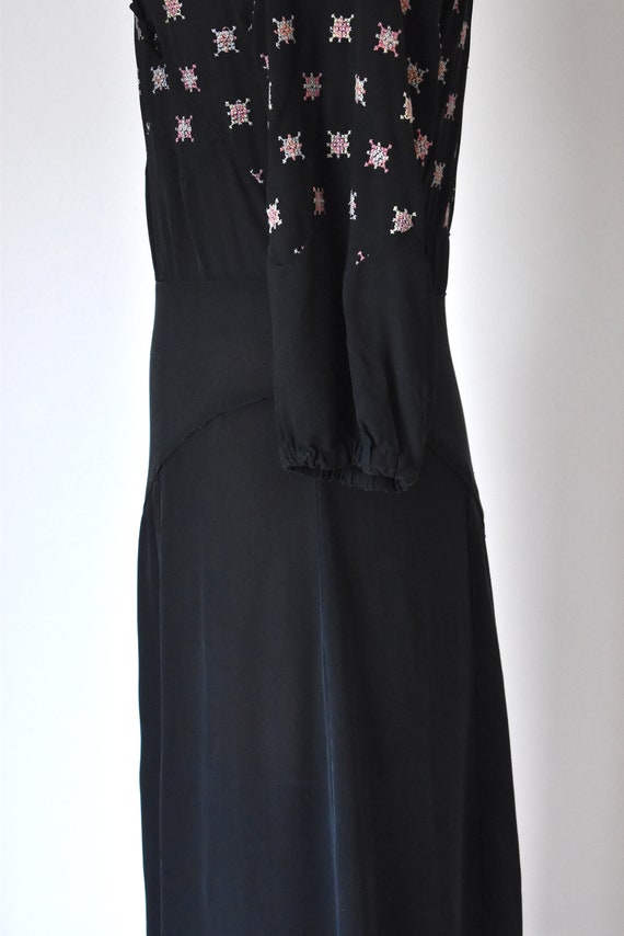Daisey embroidered 1930s dress, 20s plus size vin… - image 9