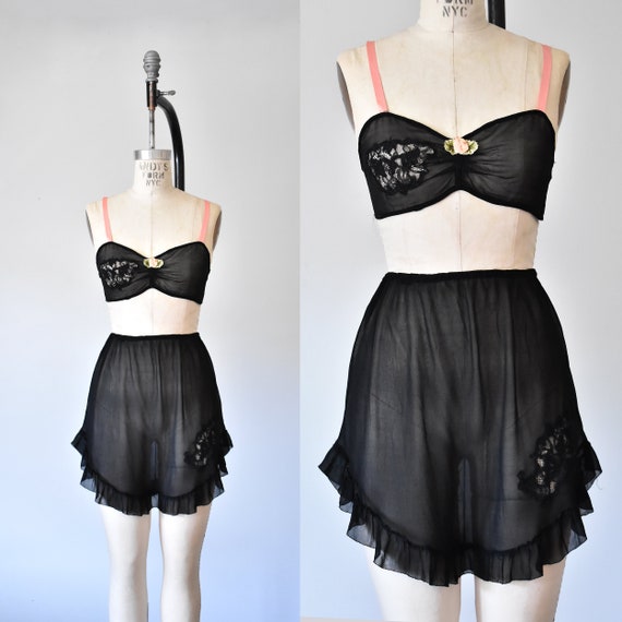 Le Noir 1920s Silk Bralette and Tap 