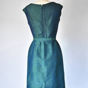 Mohan's 60s silk dress & jacket, 1960s green dress, vintage dresses, mod dress two piece set image 8