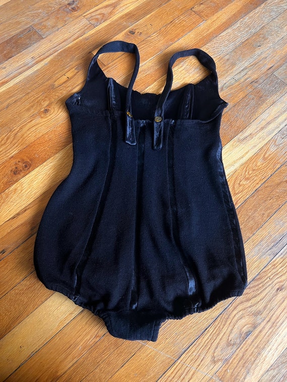 Gantner black wool and silk swimsuit, 1950s one p… - image 4