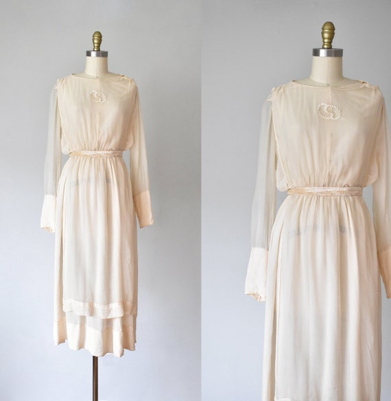 Belle silk edwardian wedding gown, silk dress, edw