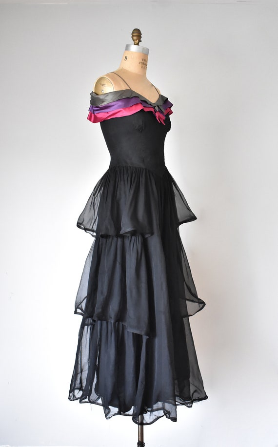 Miniver tiered 1940s dress, 1930s dress, maxi dre… - image 2