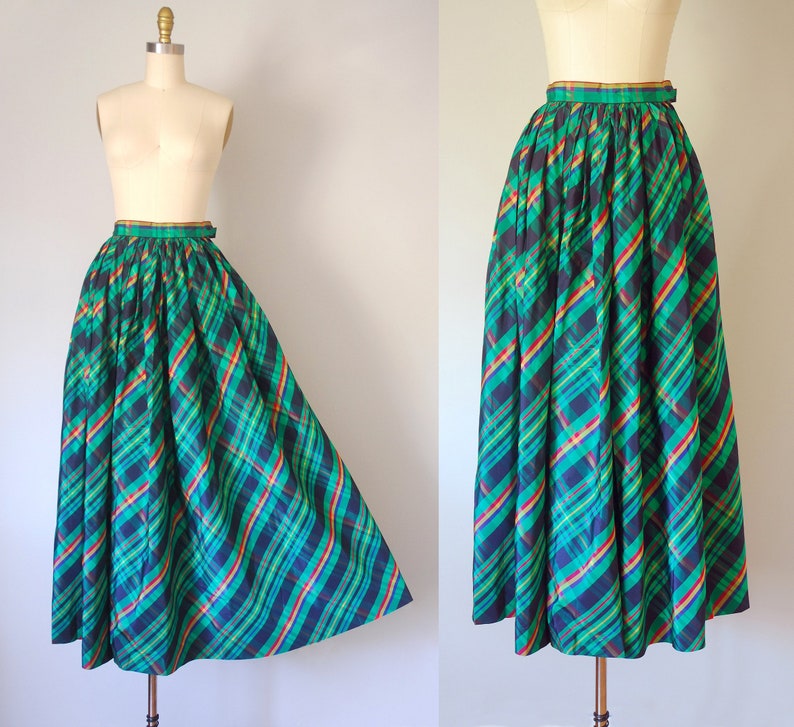 Vintage Plaid Maxi Skirt Plus Size Vintage Plaid Maxi Skirt Plus Size