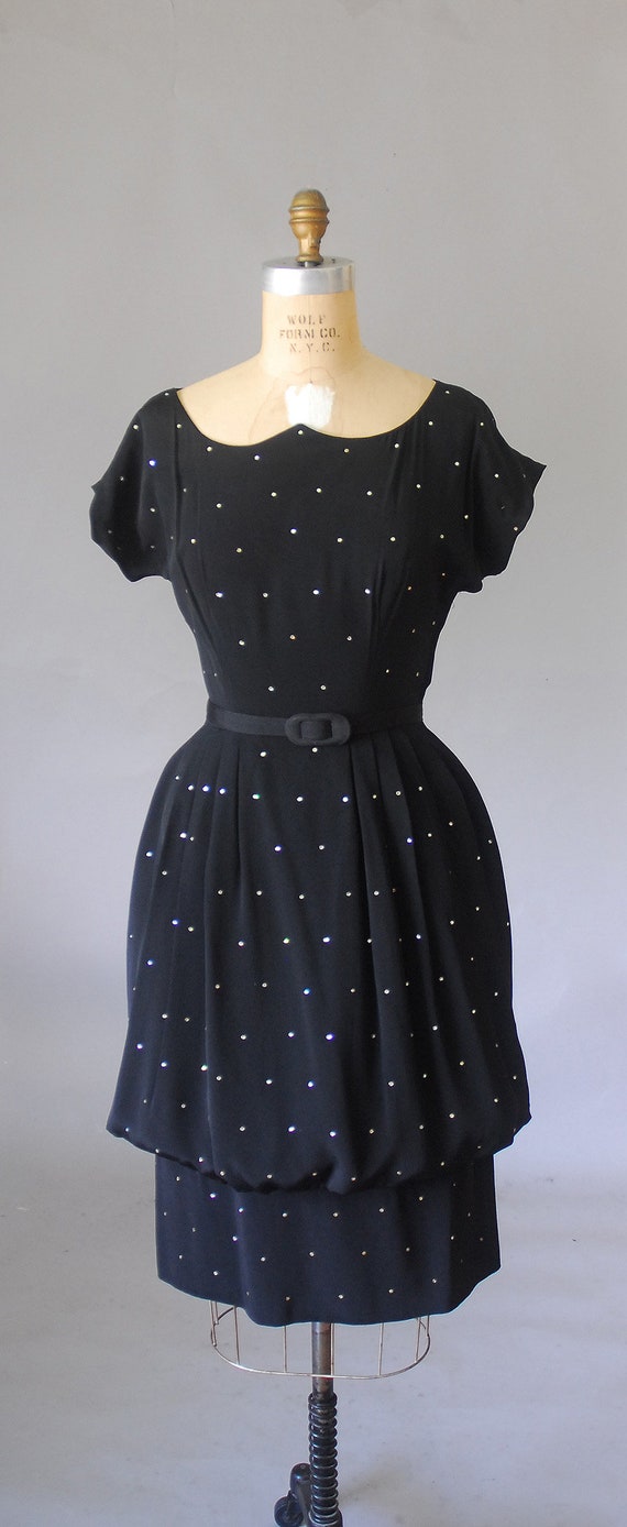 Julia rhinestones 1950s dress, pinup rockabilly d… - image 7