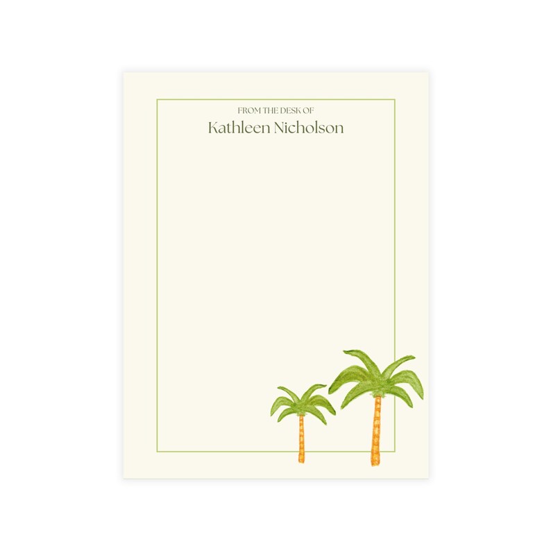 Tropical Palm Tree Stationery Watercolor Unique Thank You Cards - Etsy