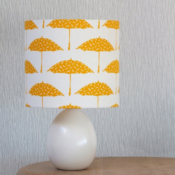 Items similar to Custom Lampshade Kit with hand printed organic fabric, 20cm on Etsy