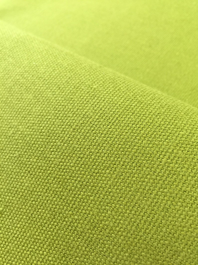 Gorgeous Green Hemp & Organic Cotton fabric for interiors or upholstery, perfect for printing projects image 1