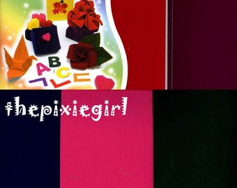 ORIGAMI PAPER Velvet Vibrant Color Sheets