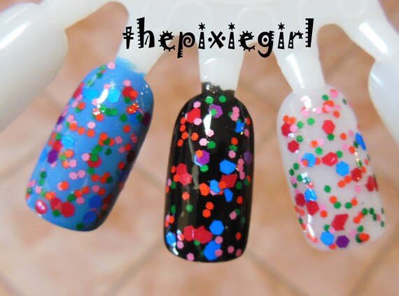 Couleur Mélangée Glitter Mat Indie Vernis à Ongles Laque à La Main 15ml Pleine Grandeur - 