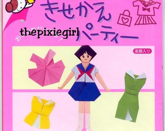 JAPANESE ORIGAMI PAPER Doll Dresses w/ Instructions 15 cm  17.5 cm size