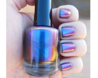 Chromaflair Color Shifting Morphing Multichrome Cyan Blue Pink Green Purple Shift Handmade Indie Nail Polish Top Coat Nail Polish Lacquer
