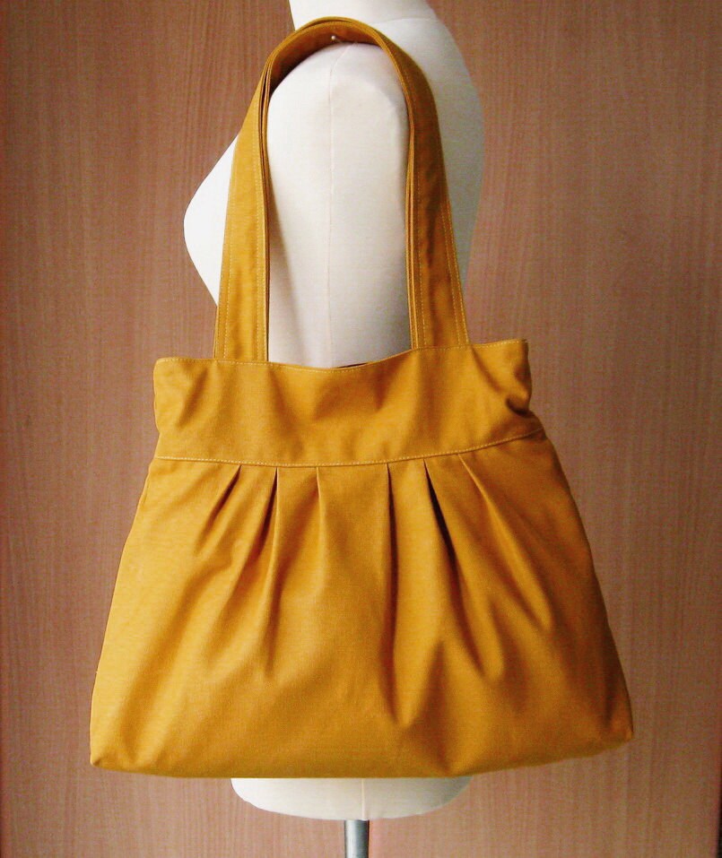 Sale Mustard Canvas Bag purse tote shoulder bag diaper Etsy