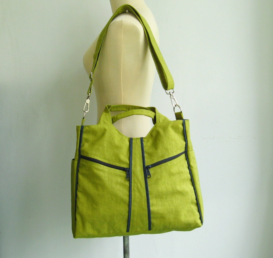 Apple Green Water-resistant Nylon Shoulder Bag Diaper Bag - Etsy