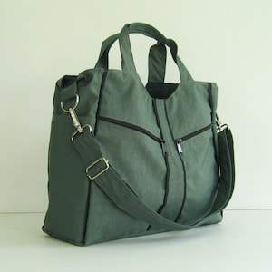 Water-Resistant nylon bag, diaper bag, messenger bag, light weight crossbody bag, handbag, tote, gym bag, carry on bag LittleAlison image 2