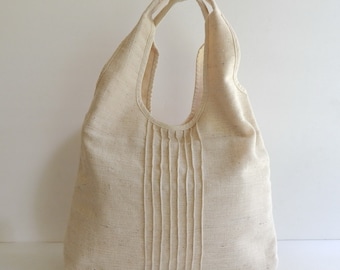 Natural Hemp Tote Bag: Custom made Everyday Shoulder Bag - MAY