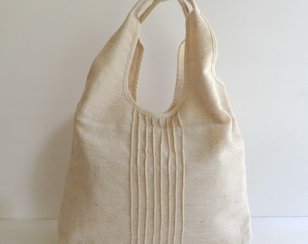 Natural Color Hemp Tote, shoulder bag, handbag, unique, stylish purse, bag for women, casual shoulder bag, light weight bag  - MAY