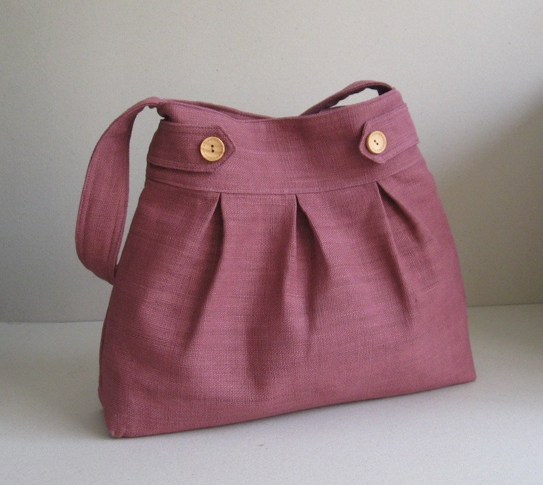Mulberry Hemp Bag Everyday bag / Shoulder bag / Women light weight bag / Natural fiber bag, gift for her ARROWS image 4