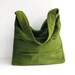 Forest Green Twisted Hemp Bag, shoulder bag, women tote, diaper bag, handbag, unique, stylish, messenger bag, everyday bag - LISA