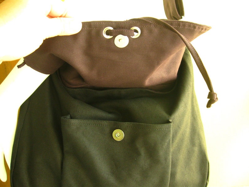 Sale Black Canvas Messenger bag School Bag Diaper Bag Etsy