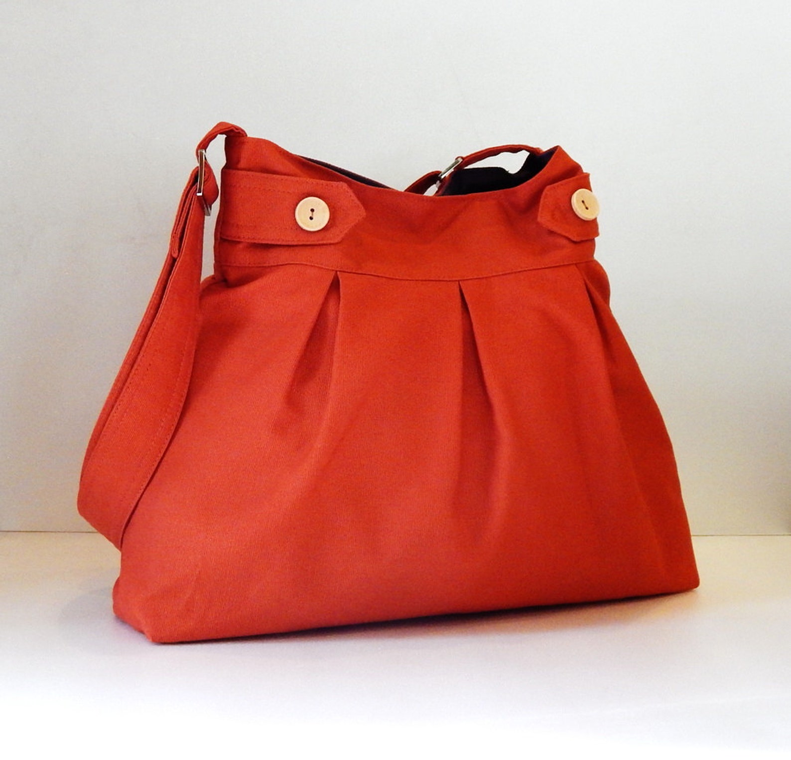 Burnt Orange Canvas Bag Messenger / Diaper Bag / Tote / Etsy