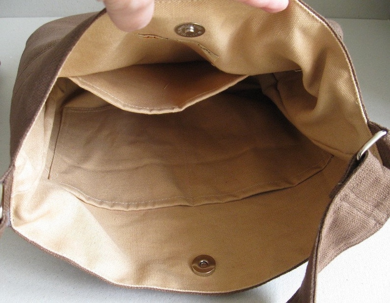 Chocolate Brown Hemp Tote Bag Shoulder Bag Handbag for Etsy