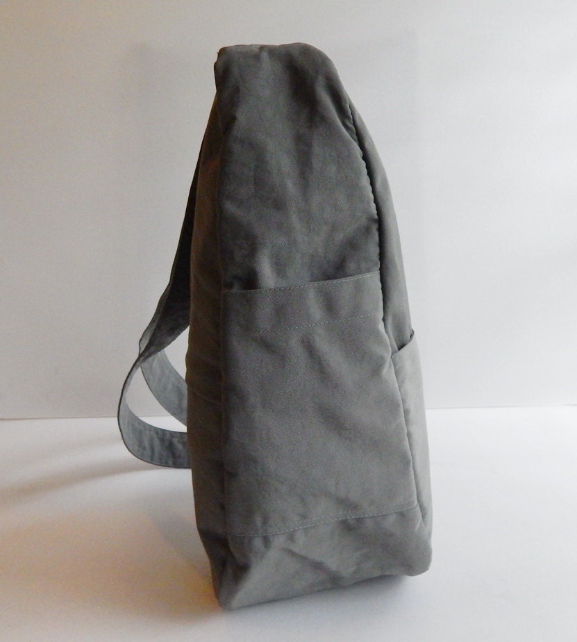 Sale Grey WaterResistant Nylon Bag Cross body Shoulder Etsy