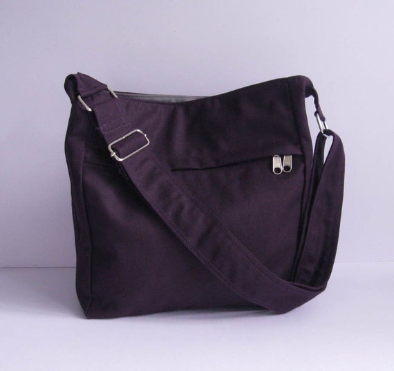 Letter print Flap Satchel Bag Purple Square Bag
