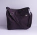 Deep purple Cotton Travel Hobo Bag, diaper bag, zipper closure bag, women messenger bag, handbag gift for her, everyday work bag - Faye 